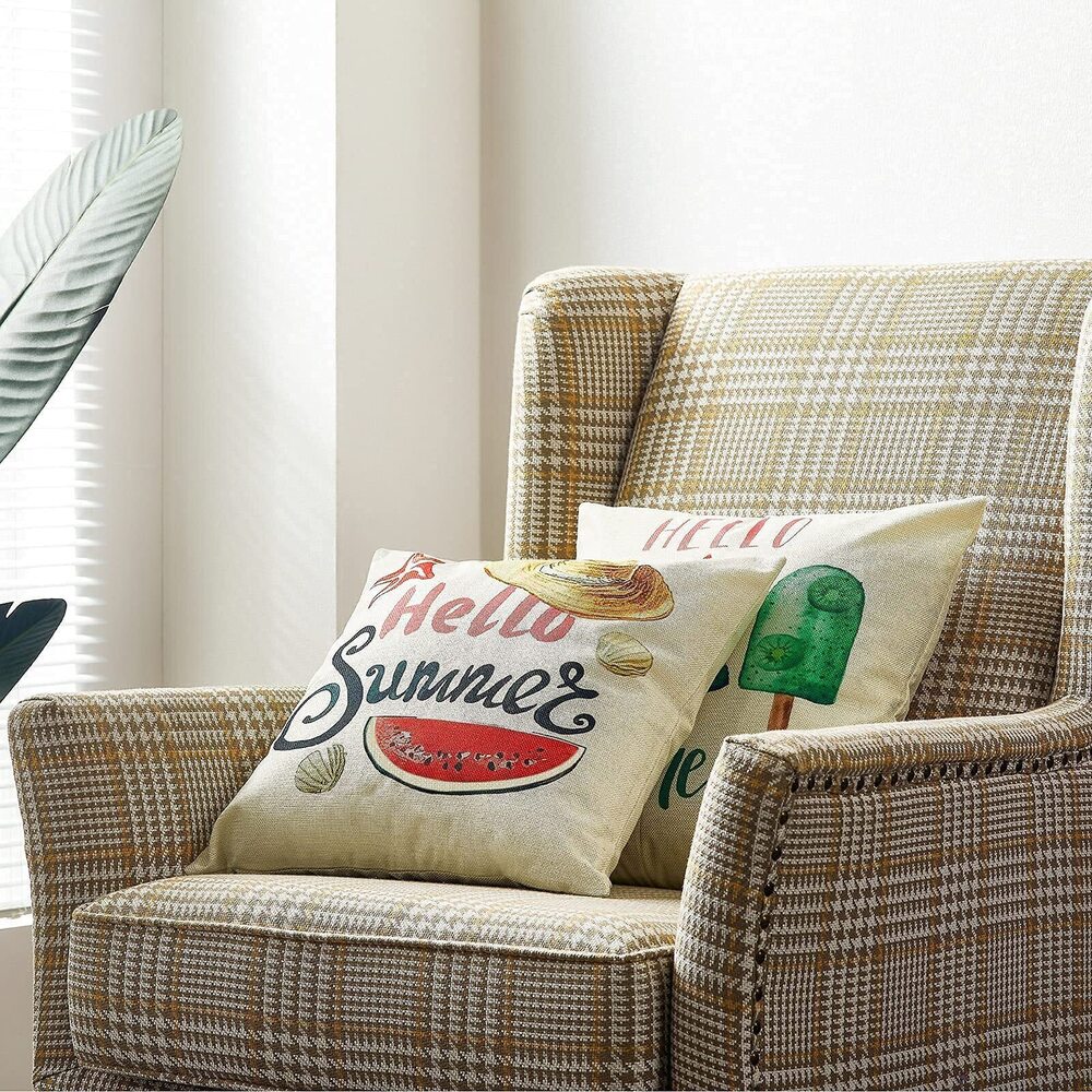 9717 Summer Pillow Covers 20x20: Decorative Pillow Covers Farmhouse Pillow - Picture 6 of 7
